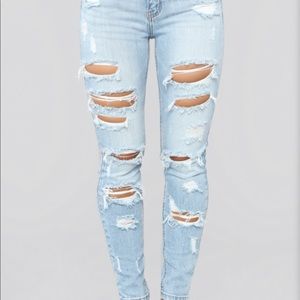 Light wash jeans